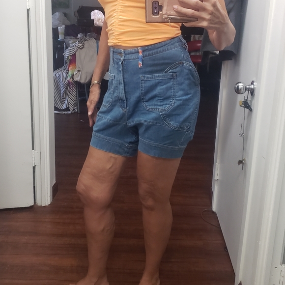 Issey Miyake x Chisato Tsumori Vtg Baggy Drop Crotch harem cuffed denim short 10 - Picture 3 of 14